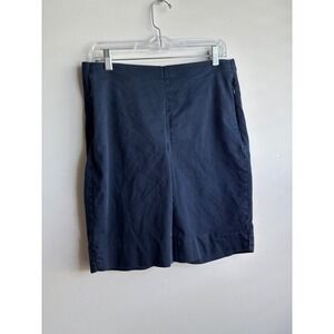 J. Jill Navy Blue Bermuda Shorts Womens Size 10